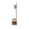 Manhattan Comfort Utopia Entertainment Center, Off-White/Maple Cream