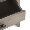 Simpli Home Artisan SOLID WOOD 24 inch Wide Contemporary Bedside Nightstand Table in Distressed Grey
