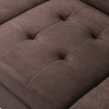 Harper & Bright Designs Sectional Sofa 3 Piece Sofa Sets Couches with Reversible Chaise Lounge Storage Ottoman and Cup Holders for Living Room (Brown)