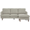 Amazon Brand – Rivet Goodwin Modern Sectional Sofa, 88.6"W, Light Grey