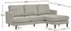 Amazon Brand – Rivet Goodwin Modern Sectional Sofa, 88.6"W, Light Grey