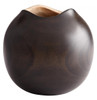 Black Sombra 6.75 Inch Tall Wood Vase - Style: 7667258 Black Sombra 6.75 Inch Tall Wood Vase - Style: 7667258