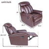 Merax Recliner Ergonomic Adjustable Recliner Sofa Chair with PU Leather (Brown)