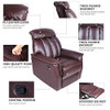 Merax Recliner Ergonomic Adjustable Recliner Sofa Chair with PU Leather (Brown)