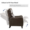 ANJ Push Back Recliner Chair, Microfiber Home Single Sofa for Living Room (Smoky Grey)