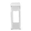 Baxton Studio Gabrielle White-Finished 1-Drawer Wood Console Table