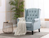 Artechworks Winged Fabric Modern Accent Chair Tufted Arm Club Chair Linen Single Sofa with Wooden Legs Comfy Upholstered for Reading Living Room Bedroom Office,Light Blue Artechworks Winged Fabric Modern Accent Chair Tufted Arm Club Chair Linen Single Sofa with Wooden Legs Comfy Upholstered for Reading Living Room Bedroom Office,Light Blue