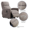 EBELLO Power Lift Chair Assist Recliner for Elderly-Electric Large Lift Recliner Chair with Remote Control, Tall Electric Reclining Sofa, Living Room Home Theater Chair Soft Fabric Lounge, Grey