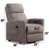 EBELLO Power Lift Chair Assist Recliner for Elderly-Electric Large Lift Recliner Chair with Remote Control, Tall Electric Reclining Sofa, Living Room Home Theater Chair Soft Fabric Lounge, Grey