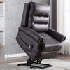 Power Lift Recliner Chair for Elderly - Bonzy Home Reclining Chair with Remote Control, Electric Lift Recliner Chair for Living Room Vintage Style with Metal Rivets Décor (Grey)