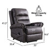 Power Lift Recliner Chair for Elderly - Bonzy Home Reclining Chair with Remote Control, Electric Lift Recliner Chair for Living Room Vintage Style with Metal Rivets Décor (Grey)