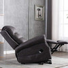 Power Lift Recliner Chair for Elderly - Bonzy Home Reclining Chair with Remote Control, Electric Lift Recliner Chair for Living Room Vintage Style with Metal Rivets Décor (Grey)