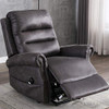 Power Lift Recliner Chair for Elderly - Bonzy Home Reclining Chair with Remote Control, Electric Lift Recliner Chair for Living Room Vintage Style with Metal Rivets Décor (Grey)