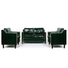 Mid Century Modern 3 Piece Sectional Sofa Set Couches for Living Room Faux Leather Armrest Office Couch Set Loveseat for Small Spaces, Home Furniture Green (Loveseat + 2 Single (3pcs), Green & White) Mid Century Modern 3 Piece Sectional Sofa Set Couches for Living Room Faux Leather Armrest Office Couch Set Loveseat for Small Spaces, Home Furniture Green (Loveseat + 2 Single (3pcs), Green & White)
