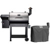 Z GRILLS ZPG-7002E Wood Pellet Grill BBQ Smoker for Outdoor Cooking, 2020 Upgrade, 8-in-1 & Pid Controller (Grill with cover)