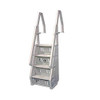 Vinyl Works in Deluxe 32 Inch Adjustable in Step Above Ground Pool Ladder, Taupe