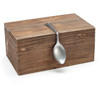 WOOD BOX WITH SPOON HANDLE DECOR