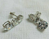 4.00Ct Round Cut Diamond Three Stone Drop/Dangle Earrings 14K White Gold Finish