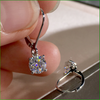 3Ct Round Cut Moissanite Leverback Drop & Dangle Earrings 14K White Gold Finish