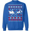Reindeer Ugly Christmas Sweater Santa Sleigh