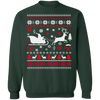 Reindeer Ugly Christmas Sweater Santa Sleigh