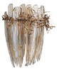 Chrome And Copper Thetis 2 Light Wall Sconce with Clear Shade - Style: 7796364