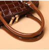 Women Luxury Alma Crocodile Bag Top Handle Handbag