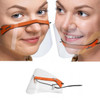 1PC Mini Face Shield Washable Reusable Comfortable Mask Transparent PVC
