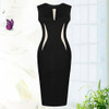 Blanca Fashion Women Slim Bodycon Party Cocktail Pencil Dress Black Vestido Blanca Fashion Women Slim Bodycon Party Cocktail Pencil Dress Black Vestido