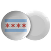 Chicago Flag Dinner Plate