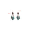 European and American Personality Geometric Triangle Fabric Line Spike Rice Bead Tassel Earrings