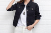 Jeans Jacket and Coats for Women Autumn Candy Colour Casual Short Denim Jacket