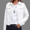 Jeans Jacket and Coats for Women Autumn Candy Colour Casual Short Denim Jacket