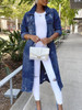 Autumn Women Sexy Ripped Denim Jackets 2020 Vintage Casual Long Jean Jacket Winter Female Long Sleeve Coat Street-wear Plus Size