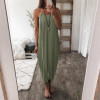 Maternity Plain Spaghetti Strap Asymmetric Dress