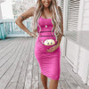 Maternity Casual Printing O-Neck Sleeveless Knee-Length Dress