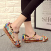 Vintage ethnic embroidery sandals