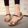 Vintage ethnic embroidery sandals