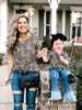 Parent-child leopard t-shirt