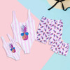 Parent-child pineapple print swimsuit
