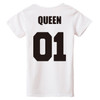 Print King Queen07 Parent-Child Cotton Short Sleeved T-shirt