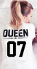 Print King Queen07 Parent-Child Cotton Short Sleeved T-shirt