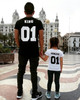 Print King Queen07 Parent-Child Cotton Short Sleeved T-shirt