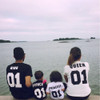 Print King Queen07 Parent-Child Cotton Short Sleeved T-shirt