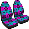 Sovereign Nation Teal and Pink Set of 2 Car Seat Covers
