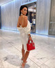 JOLIE - WHITE BACKLESS PEARL DRESS