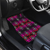 Black Fire Pink and Red Front Car Mats (Set Of 2)