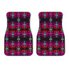 Black Fire Pink and Red Front Car Mats (Set Of 2)