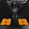 Seven Tribes Orange Front And Back Car Mats (Set Of 4)