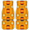 Seven Tribes Orange Front And Back Car Mats (Set Of 4)